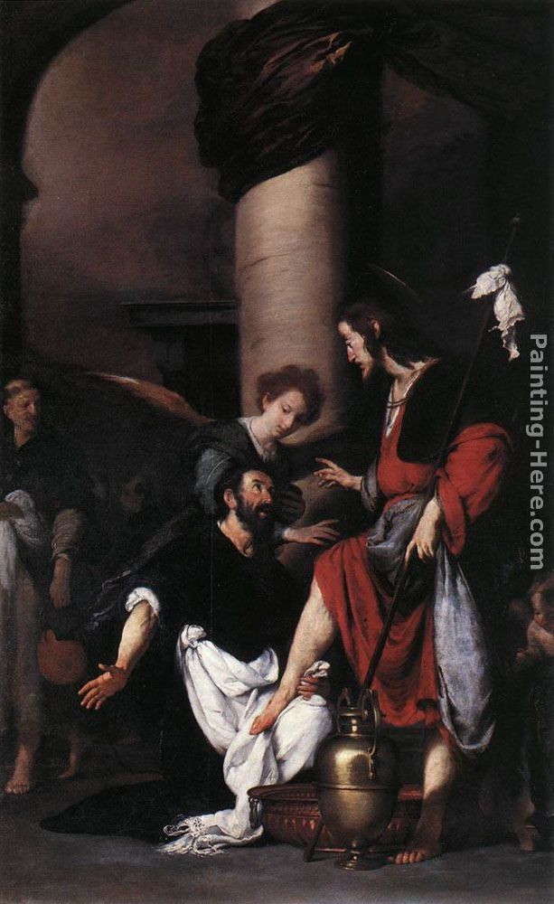Bernardo Strozzi St Augustine Washing the Feet of Christ